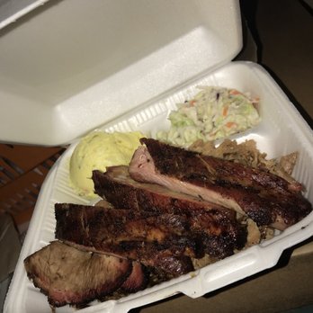 No Name Bar-B-Q - Brisket and Ribs with Potato Salad and Coleslaw. Yummy! - Barbeque Near Me - Pasadena, Texas No Name Bar-B-Q - Brisket and Ribs with Potato Salad and Coleslaw. Yummy! - Barbeque Near Me - Pasadena, Texas