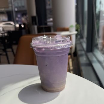 Any Day Now - Iced chai with Ube Cream Topper - Coffee & Tea Near Me - Washington, DC, District of Columbia