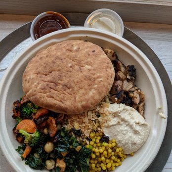 Roti - Rice plate with Roti Chicken - Mediterranean Near Me - St. Louis Park, Minnesota