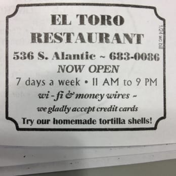 Tacos El Toro - a sign for a restaurant - Mexican Near Me - Dillon, Montana Tacos El Toro - a sign for a restaurant - Mexican Near Me - Dillon, Montana