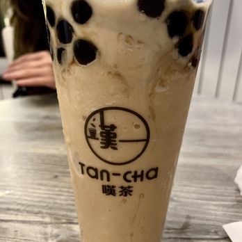Tan-Cha - Creamio(?) bubble tea, has a scoop of ice cream and the boba towards the top, tastes like a bubble tea frap! - Bubble Tea Near Me - Los Angeles, California Tan-Cha - Creamio(?) bubble tea, has a scoop of ice cream and the boba towards the top, tastes like a bubble tea frap! - Bubble Tea Near Me - Los Angeles, California