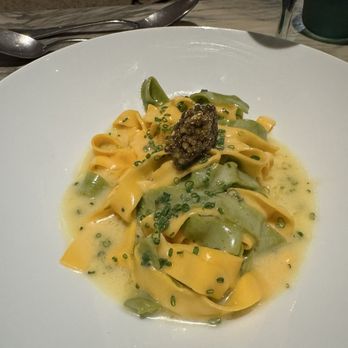 Fleurette - Egg Yolk Fettuccine with Caviar - French Near Me - San Diego, California Fleurette - Egg Yolk Fettuccine with Caviar - French Near Me - San Diego, California