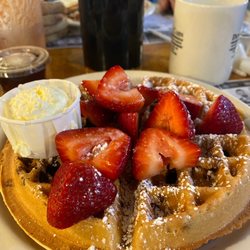 Rise and Dine Cafe - This is THE MOST INCREDIBLE GLUTEN FREE waffle in Ohio! Hit the spot and i took 2 orders to go for home.