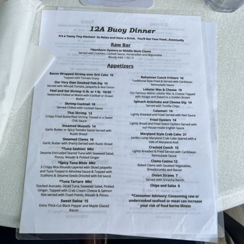 12A Buoy - Menu - Seafood Near Me - Fort Pierce, Florida