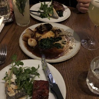 Lapinou - Main course menus (fish and beef) - fish that was dropped on the table while I was getting served - French Near Me - Toronto, Ontario Lapinou - Main course menus (fish and beef) - fish that was dropped on the table while I was getting served - French Near Me - Toronto, Ontario