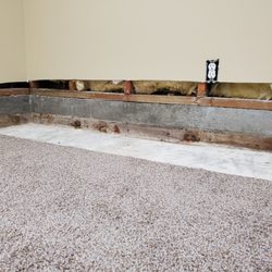 Raul’s Drywall Service - Before, had to remove drywall to find cause of water leak onto concrete, and also mold.