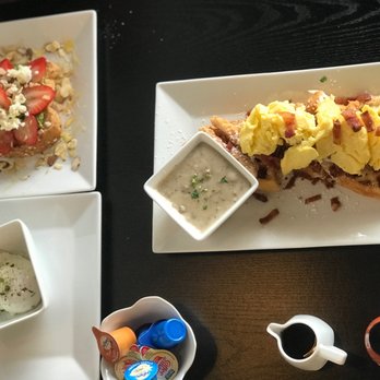 Vinny's Brunch - Strawberry Avocado Toast and Fried Chicken Waffle plate. - Breakfast & Brunch Near Me - Clinton Township, Michigan Vinny's Brunch - Strawberry Avocado Toast and Fried Chicken Waffle plate. - Breakfast & Brunch Near Me - Clinton Township, Michigan