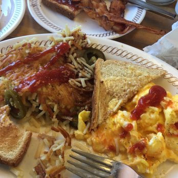 Waffle House - Cheesy eggs n hash pepper with white toast - American Near Me - Tolleson, Arizona Waffle House - Cheesy eggs n hash pepper with white toast - American Near Me - Tolleson, Arizona