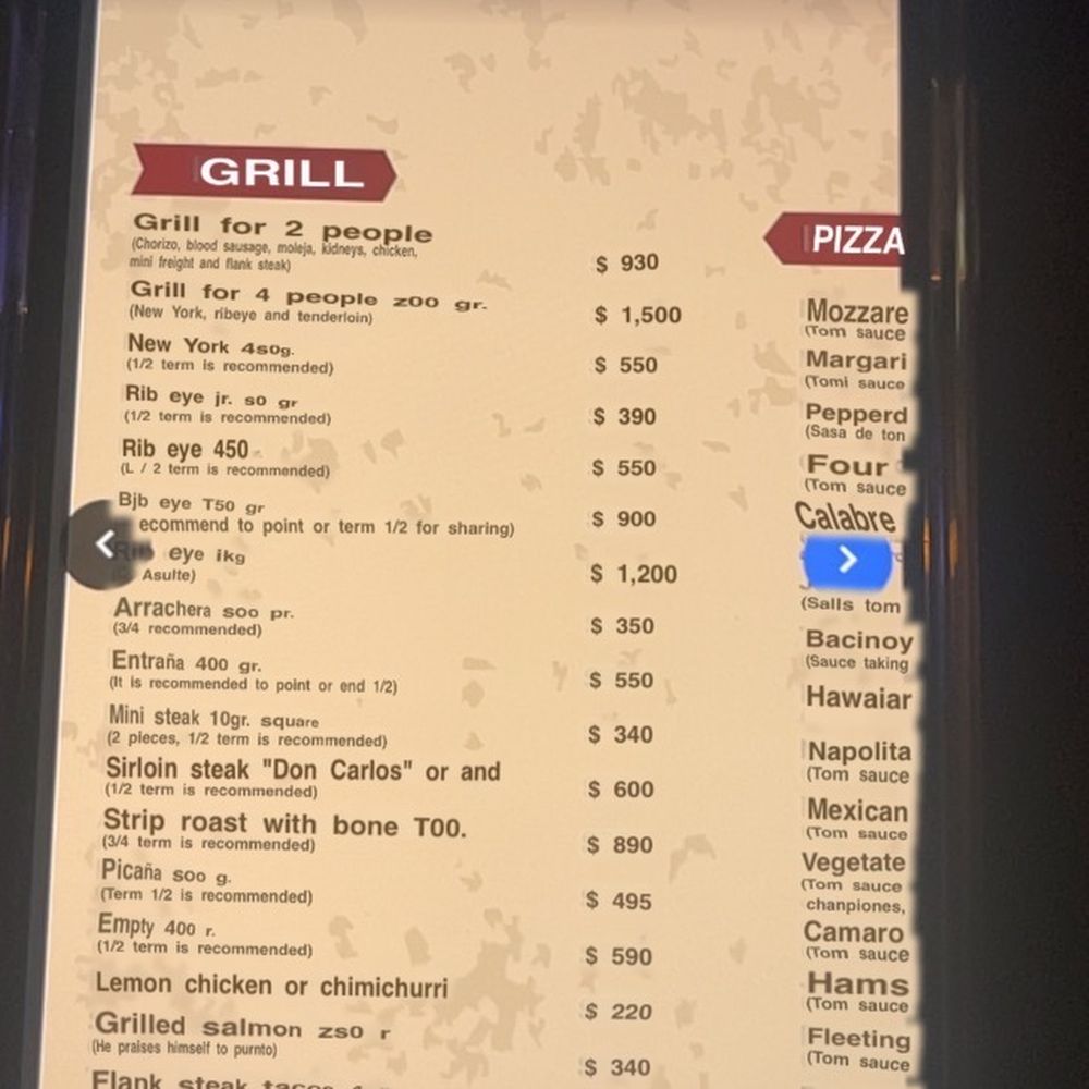 Buenos Aires Grill - Menu - Argentine Near Me - Cancún, ROO Buenos Aires Grill - Menu - Argentine Near Me - Cancún, ROO