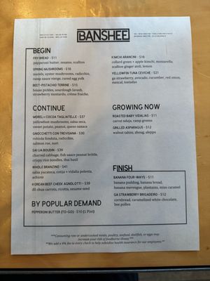 Menu photo 6 Banshee Atlanta, GA