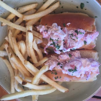 Nelson's - Lobster Roll with Fries. Delicious and definitely shareable. - Seafood Near Me - Rancho Palos Verdes, California