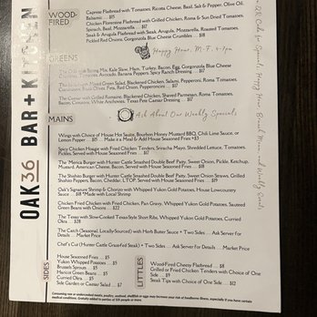 Oak 36 Bar & Kitchen - Menu - Bars Near Me - Savannah, Georgia Oak 36 Bar & Kitchen - Menu - Bars Near Me - Savannah, Georgia
