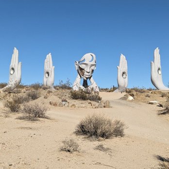 Transmission Sculpture by Daniel Popper - From afar - Art Tours Near Me - Joshua Tree, California Transmission Sculpture by Daniel Popper - From afar - Art Tours Near Me - Joshua Tree, California