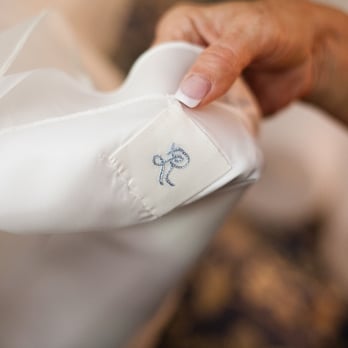 Wedding De-Tailor - Monogram in my dress, and one inside my husband's lapel. Beautiful! - Sewing & Alterations Near Me - Napa, California Wedding De-Tailor - Monogram in my dress, and one inside my husband's lapel. Beautiful! - Sewing & Alterations Near Me - Napa, California