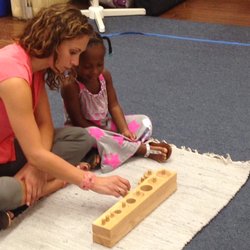 A Child's Choice Montessori School - Individual Montessori lesson.