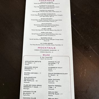 Amador Cuban Restaurant - Drink Menu - Cuban Near Me - Newport, Kentucky