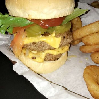 The Pool Hall - Double cheeseburgwr with fried onions, pickle, ketchup, lettuce and tomotao - Burgers Near Me - Platte City, Missouri The Pool Hall - Double cheeseburgwr with fried onions, pickle, ketchup, lettuce and tomotao - Burgers Near Me - Platte City, Missouri