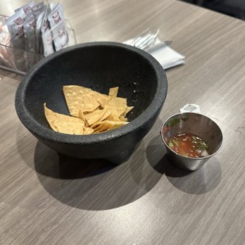 El Pajonal Restaurant - The "nachos" w the small salsa that didn't fit the chips - Mexican Near Me - Los Angeles, California