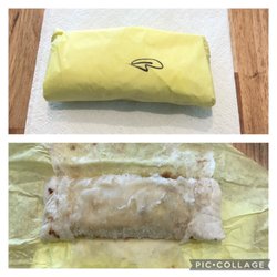 Donut Palace - Bacon, Egg, Cheese Taco - Unwrap before heating !!! Not that great :-( One very small sliver of bacon :-(