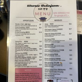 Wooree Bahnjeom - Menu as of 4/23/26 - Chinese Near Me - Federal Way, Washington Wooree Bahnjeom - Menu as of 4/23/26 - Chinese Near Me - Federal Way, Washington