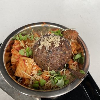 Pym Test Kitchen - Very small position of pasta squeezed in a bowl ( even the meatball was big but tasted okay :) - Coffee & Tea Near Me - Anaheim, California Pym Test Kitchen - Very small position of pasta squeezed in a bowl ( even the meatball was big but tasted okay :) - Coffee & Tea Near Me - Anaheim, California