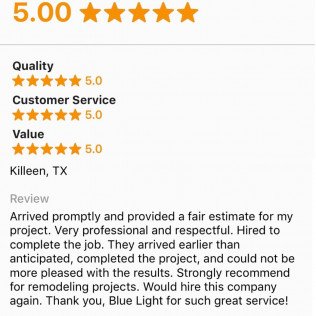 Slide of Blue Light Construction