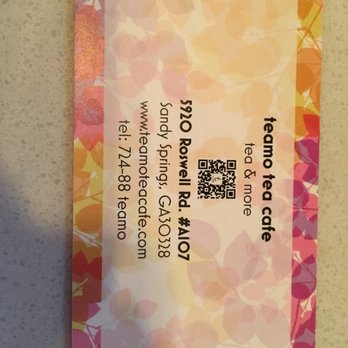 Teamo Tea Cafe - Business card - Desserts Near Me - Sandy Springs, Georgia