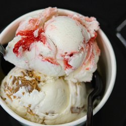 Three scoops - it's a lot of ice cream!