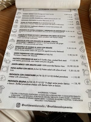 Menu photo 3 La Parilla de Matilde Cádiz, CA