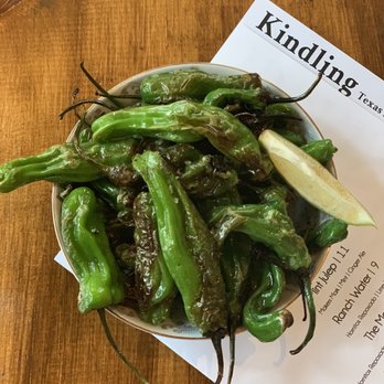 Kindling Texas Kitchen - Extremely delicious Shishito Peppers! Prepared perfectly! - American Near Me - Cibolo, Texas