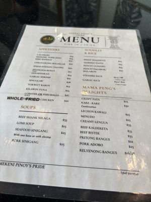 Menu photo 5 Mekeni Pinoy's Pride Artesia, CA