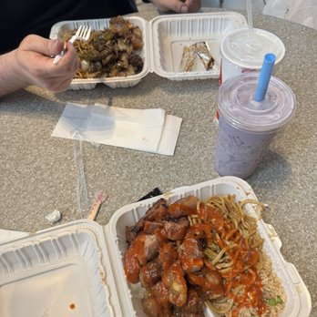 Thai Go - Two 2 Items Combo-fried rice and Chow Mein with bbq pork and orange chicken - Thai Near Me - Lynnwood, Washington Thai Go - Two 2 Items Combo-fried rice and Chow Mein with bbq pork and orange chicken - Thai Near Me - Lynnwood, Washington