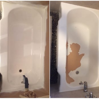 Rapid Reglazing - Before and after picture - Refinishing Services Near Me Rapid Reglazing - Before and after picture - Refinishing Services Near Me