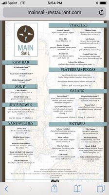 Menu photo 7 MainSail Newport, RI