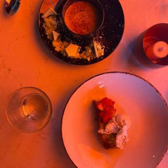 Glas - Top: Tarragon Creme Brûlée Bottom: Gorse & Sourdough Pudding - Vegetarian Near Me - Dublin 2, D