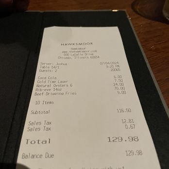 Hawksmoor - Steakhouses Near Me - Chicago, Illinois
