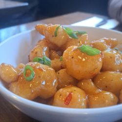 Sweet chili cauliflower wings. It doesn't look or sound like much, but they were great!