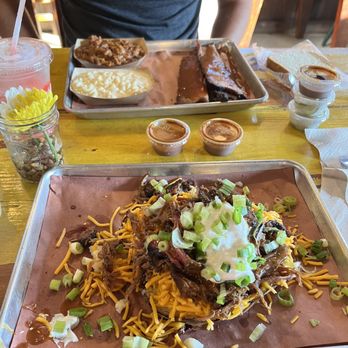 Queen's Bar-B-Que - BBQ Pork Baked Potato - Barbeque Near Me - Galveston, Texas Queen's Bar-B-Que - BBQ Pork Baked Potato - Barbeque Near Me - Galveston, Texas