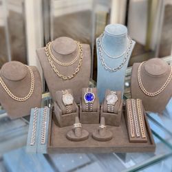 Robinson's Jewelers - Pave diamond necklace and bracelets and pre-owned Rolex at Robinson's Jewelers Las Olas.