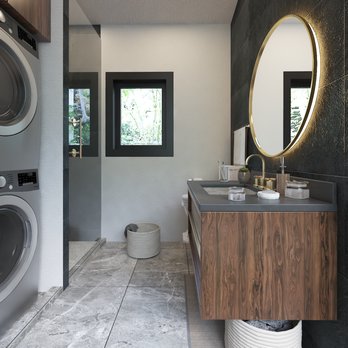 Framework First ADUs - One Bedroom ADU Interior - Ultra Modern (660 Sq. Ft.) - General Contractors Near Me - Salinas, California Framework First ADUs - One Bedroom ADU Interior - Ultra Modern (660 Sq. Ft.) - General Contractors Near Me - Salinas, California