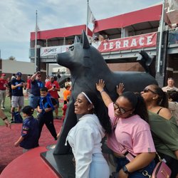 NIU Huskie Stadium - Huskie trio