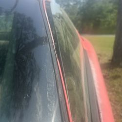 Harrell's Tire and Auto Service - My rigged up window they put computer paper in.