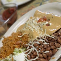 Enchiladas suizas with shredded chicken Enchiladas suizas with shredded chicken
