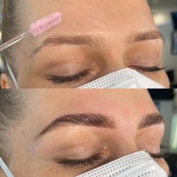 Eyebrows waxing and tinting by Alla. Eyebrows waxing and tinting by Alla.