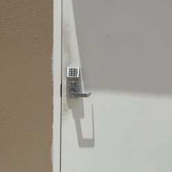 Longhorn Lock Tech - Trilogy keypad installed on steel door, if you need a quote for your business don't hesitate to call!