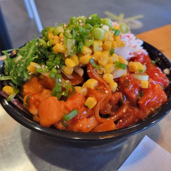 Poke Pop - a bowl of food on a table - Poke Near Me - Fircrest, Washington Poke Pop - a bowl of food on a table - Poke Near Me - Fircrest, Washington