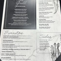 Mariachi Loco - Menu