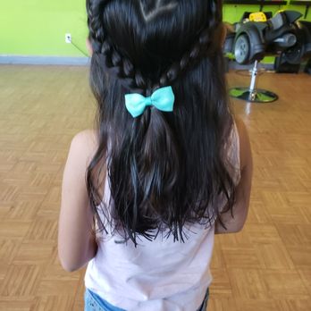 Kids Styles - After cutting off 6 inches, her hair looked so cute Patty even braide a heart. - Hair Salons Near Me - Azusa, California Kids Styles - After cutting off 6 inches, her hair looked so cute Patty even braide a heart. - Hair Salons Near Me - Azusa, California