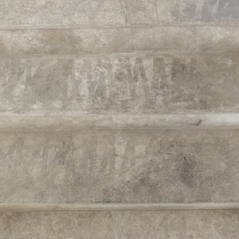 New Again Surface Restoration - travertine stairs "before" - Flooring Near Me - Albuquerque, New Mexico