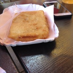 Fried mozzarella with ham